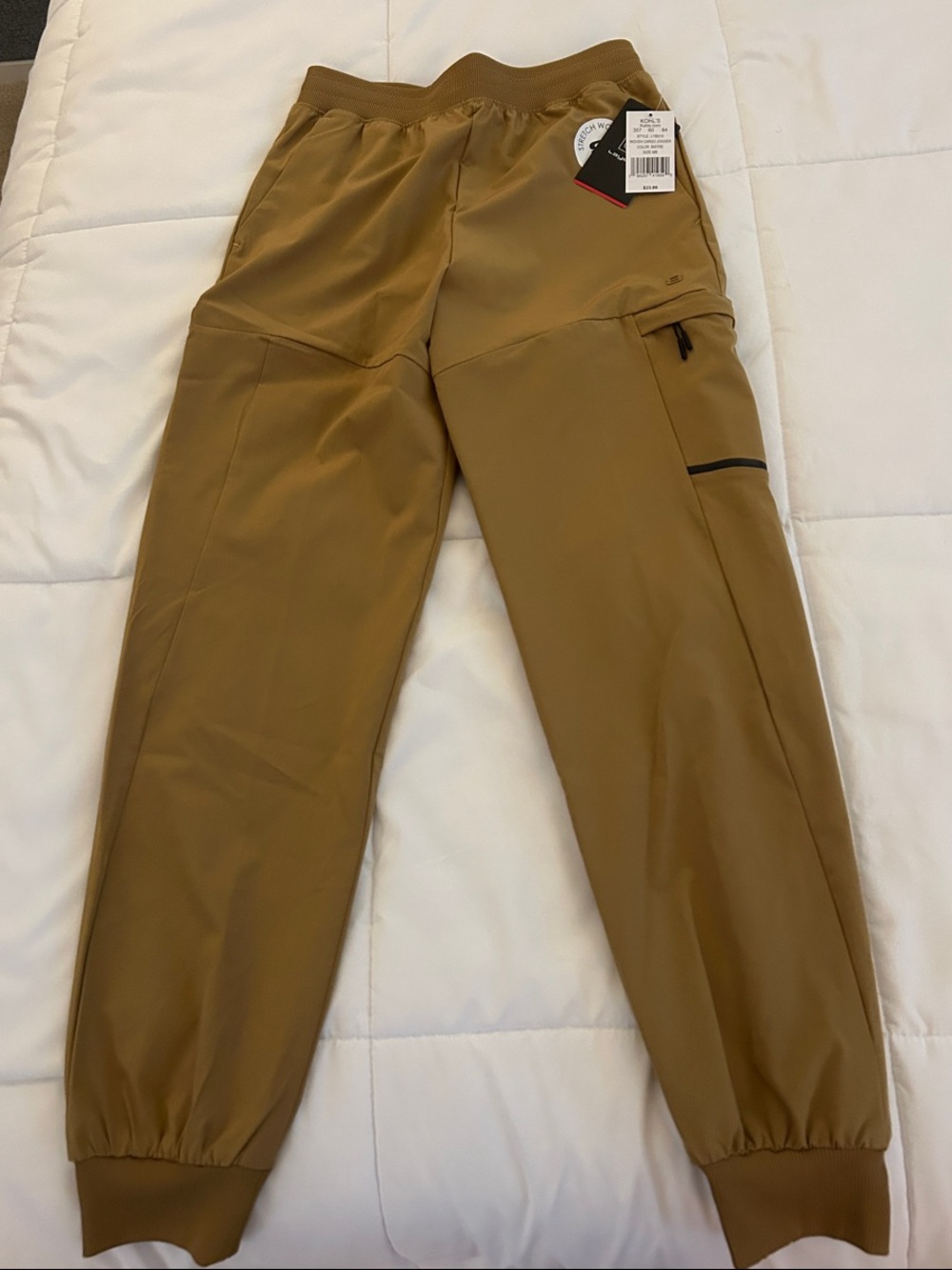 Woven cargo Jogger Pants in Caramel Brown youth  m